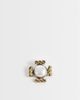 Reclaimed Vintage Reclaimed Vintage Unisex gold-tone antique look brooch with faux pearl - 1