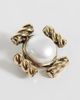 Reclaimed Vintage Reclaimed Vintage Unisex gold-tone antique look brooch with faux pearl - 3