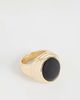Reclaimed Vintage Reclaimed Vintage unisex gold signet ring with onyx stone - 1