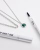 Reclaimed Vintage Reclaimed Vintage unisex green stone 2 row necklace in silver - 3
