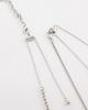Reclaimed Vintage Reclaimed Vintage unisex green stone 2 row necklace in silver - 4