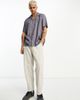 Reclaimed Vintage Reclaimed Vintage unisex inspired viscose revere shirt in gray - 4