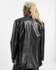 Reclaimed Vintage Reclaimed Vintage unisex leather look blazer-Black - 4