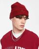 Reclaimed Vintage Reclaimed Vintage unisex logo beanie in burgundy-Red - 1