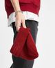 Reclaimed Vintage Reclaimed Vintage unisex logo beanie in burgundy-Red - 3