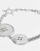 Reclaimed Vintage Reclaimed Vintage Unisex mixed chain button charm bracelet in silver tone - 2
