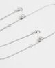 Reclaimed Vintage Reclaimed Vintage unisex molten pendant necklace with green stone-Silver - 4