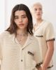 Reclaimed Vintage Reclaimed Vintage Unisex short sleeve boxy crochet shirt in ecru - part of a set-Neutral - 3
