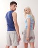 Reclaimed Vintage Reclaimed Vintage unisex shorter length jersey shorts in gray heather - 3