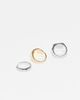 Reclaimed Vintage Reclaimed Vintage unisex signet ring multi pack in mixed metals - 3