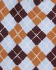 Reclaimed Vintage Reclaimed Vintage unisex skull beanie in blue and brown argyle print - 3