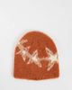 Reclaimed Vintage Reclaimed Vintage unisex skull beanie with star print in fluffy orange - 1