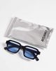 Reclaimed Vintage Reclaimed Vintage unisex square sunglasses with blue lens in black - 3