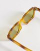 Reclaimed Vintage Reclaimed Vintage unisex square sunglasses with green lens in light tortoiseshell-Multi - 2