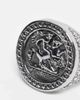 Reclaimed Vintage Reclaimed Vintage Unisex stainless steel waterproof signet ring in silver tone - 3