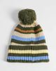 Reclaimed Vintage Reclaimed Vintage unisex stripe beanie with pom pom in blue and yellow-MULTI - 3