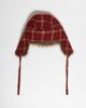 Reclaimed Vintage Reclaimed Vintage Unisex trapper hat in red plaid with brown faux fur-Multi - 3