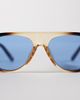 Reclaimed Vintage Reclaimed Vintage unisex visor aviator sunglasses with dark blue lens in ombre gray - 2