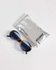 Reclaimed Vintage Reclaimed Vintage unisex visor aviator sunglasses with dark blue lens in ombre gray - 3