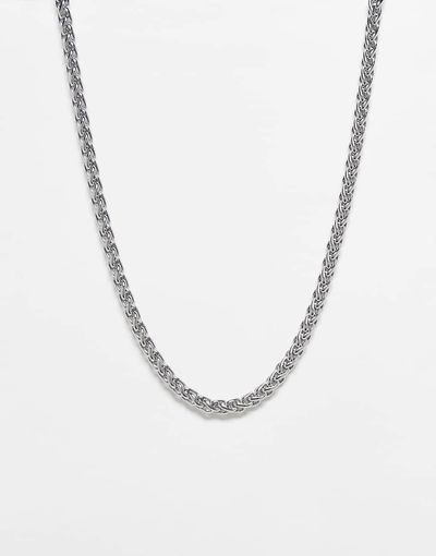 Reclaimed Vintage Reclaimed Vintage unisex waterproof stainless steel everyday chain necklace in silver