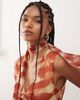 Reclaimed Vintage Reclaimed Vintage v-neck mini dress with scarf in red floral plaid print - 2