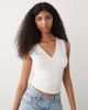 Reclaimed Vintage Reclaimed Vintage v-neck ruched bust cami in white - 1
