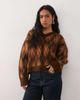 Reclaimed Vintage Reclaimed Vintage v-neck sweater in brown and orange argyle - 1