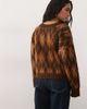 Reclaimed Vintage Reclaimed Vintage v-neck sweater in brown and orange argyle - 4