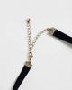Reclaimed Vintage Reclaimed Vintage velvet choker necklace with charm-Silver - 3
