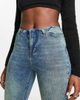 Reclaimed Vintage Reclaimed Vintage waistbandless skinny stretch flare in mid wash blue - 2