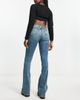 Reclaimed Vintage Reclaimed Vintage waistbandless skinny stretch flare in mid wash blue - 3