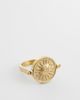 Reclaimed Vintage Reclaimed Vintage waterproof stainless steel flip ring with sun detail in gold tone - 1