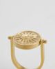 Reclaimed Vintage Reclaimed Vintage waterproof stainless steel flip ring with sun detail in gold tone - 2