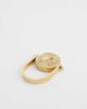 Reclaimed Vintage Reclaimed Vintage waterproof stainless steel flip ring with sun detail in gold tone - 3
