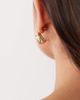 Reclaimed Vintage Reclaimed Vintage weave chubby hoop earrings in gold - 2
