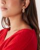Reclaimed Vintage Reclaimed Vintage weave chubby hoop earrings in gold - 3
