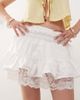 Reclaimed Vintage Reclaimed Vintage western cowgirl mini skirt with lace hem in black-White - 2