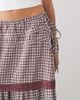 Reclaimed Vintage Reclaimed Vintage western prairie midaxi skirt with lace trim in plaid-Multi - 4