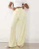 Reclaimed Vintage Reclaimed Vintage wide leg relaxed linen blend pants in buttermilk yellow - 1