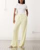 Reclaimed Vintage Reclaimed Vintage wide leg relaxed linen blend pants in buttermilk yellow - 2