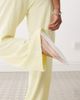 Reclaimed Vintage Reclaimed Vintage wide leg relaxed linen blend pants in buttermilk yellow - 3