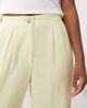 Reclaimed Vintage Reclaimed Vintage wide leg relaxed linen blend pants in buttermilk yellow - 4