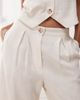 Reclaimed Vintage Reclaimed Vintage wide leg relaxed linen blend pants in neutral - 2