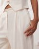Reclaimed Vintage Reclaimed Vintage wide leg relaxed linen blend pants in neutral - 4