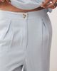 Reclaimed Vintage Reclaimed Vintage wide leg relaxed linen blend pants in power blue - 3