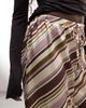 Reclaimed Vintage Reclaimed Vintage wide leg satin pants in bright stripes-Multi - 4