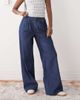 Reclaimed Vintage Reclaimed Vintage wide leg tailored pants in chambray denim-Blue - 2