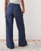 Reclaimed Vintage Reclaimed Vintage wide leg tailored pants in chambray denim-Blue - 4