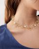 Reclaimed Vintage Reclaimed Vintage wire flower necklace in gold - 1