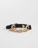 Reclaimed Vintage Reclaimed Vintage worn gold leather and chain mix bracelet - 1